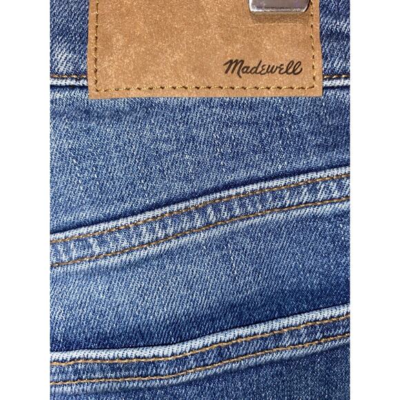 MADEWELL Jeans Womens 24 High Rise Skinny Stretch Frayed Hem Denim Blue - Picture 3 of 11